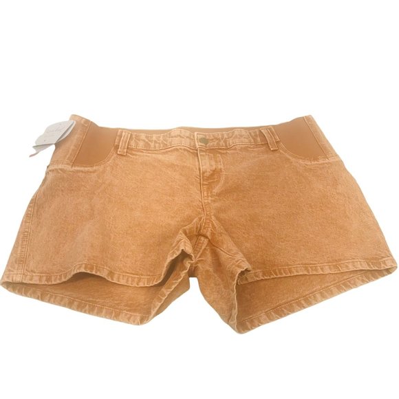 Isabel Maternity Ingrid/Isabel Women's Size 12 Side Panel Brown Carpenter Short - Picture 1 of 16
